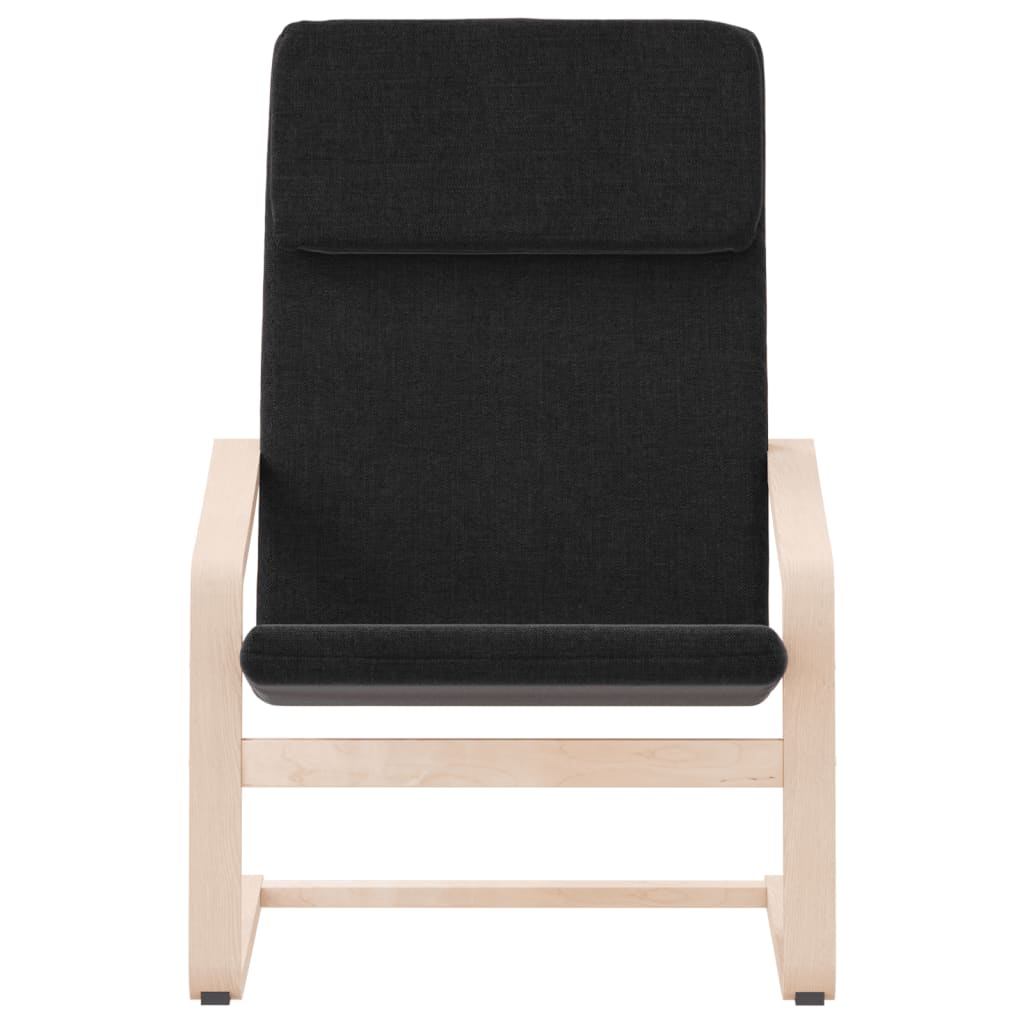 vidaXL Relaxing Chair Black Fabric 4