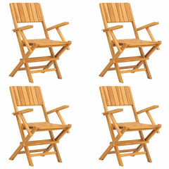 5 Piece Garden Dining Set Solid Wood Teak 4