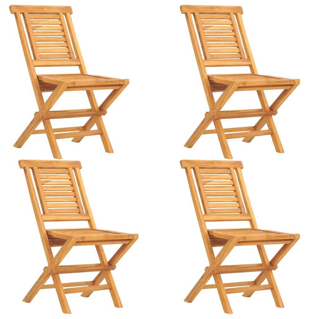 5 Piece Garden Dining Set Solid Wood Teak Without armrest