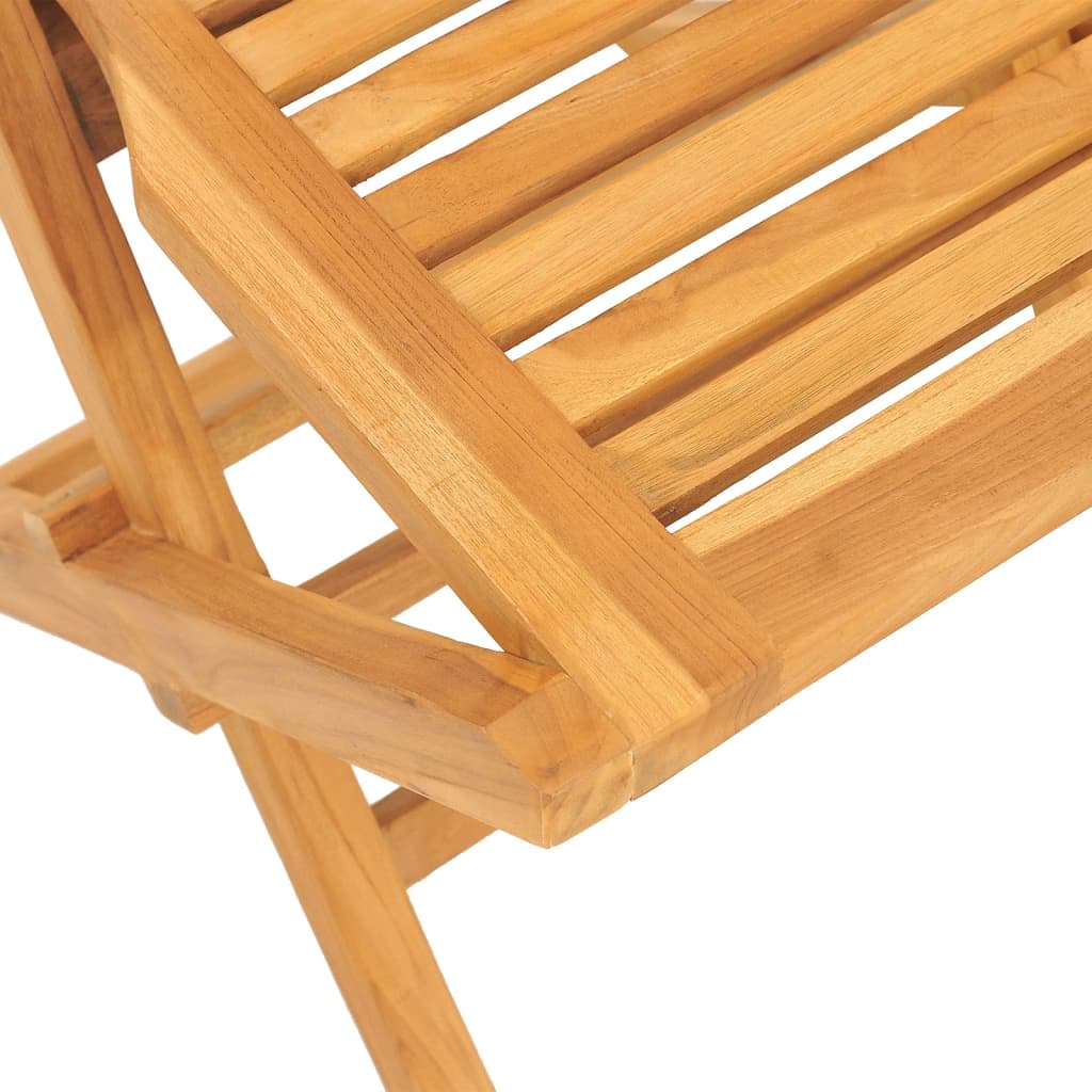 5 Piece Garden Dining Set Solid Wood Teak Without armrest