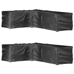vidaXL L-Shaped Garden Furniture Covers 16 Eyelets 2 pcs