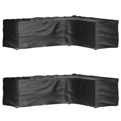 vidaXL L-Shaped Garden Furniture Covers 16 Eyelets 2 pcs