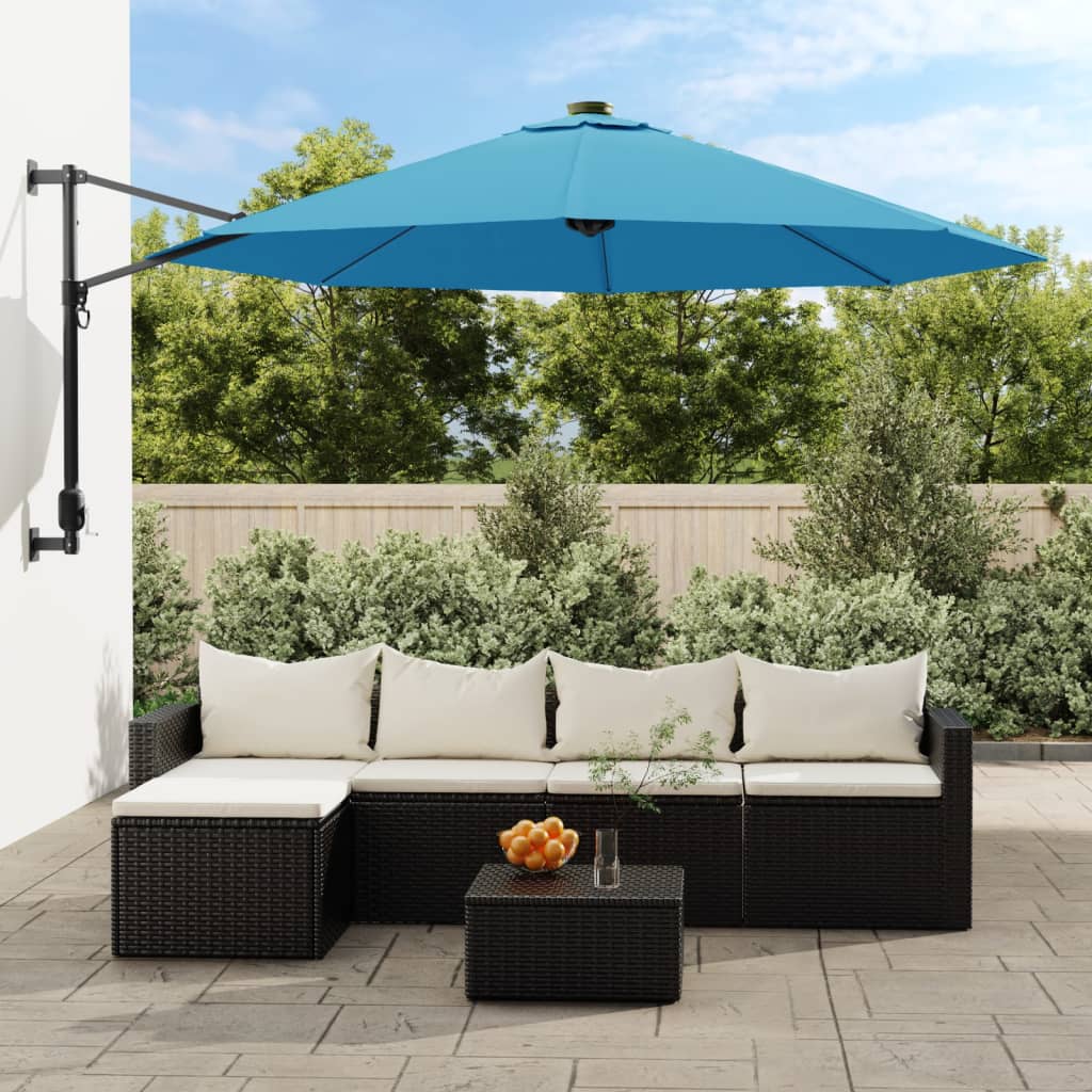 Wall-mounted Parasol 290 cm Blue