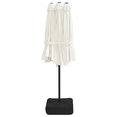 vidaXL Double-Head Parasol Sand White 449x265 cm 5