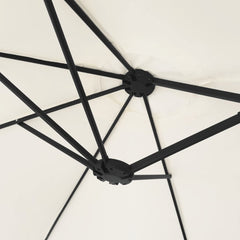 vidaXL Double-Head Parasol Sand White 449x265 cm 6