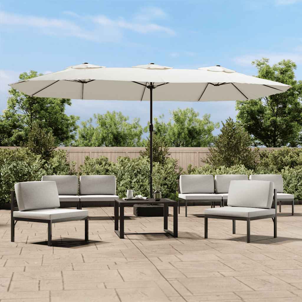 Double-Head Parasol 449x265 cm White