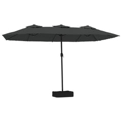 vidaXL Garden Parasol | Anthracite | Polyester | Double-head | Foldable 2