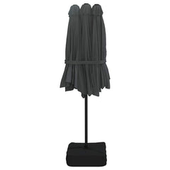 vidaXL Garden Parasol | Anthracite | Polyester | Double-head | Foldable 5