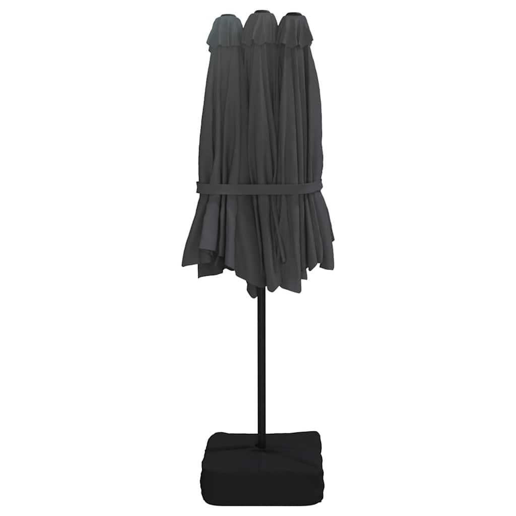 vidaXL Garden Parasol | Anthracite | Polyester | Double-head | Foldable 5