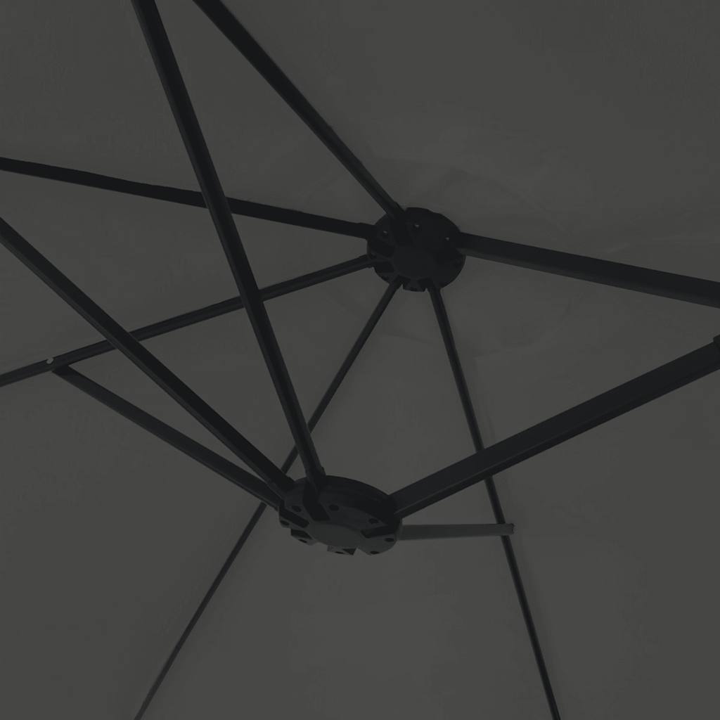 vidaXL Garden Parasol | Anthracite | Polyester | Double-head | Foldable 6