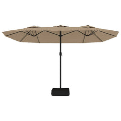 vidaXL Garden Parasol | Taupe | Polyester fabric | Extra large | Tiltable 4