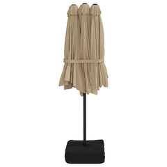 vidaXL Garden Parasol | Taupe | Polyester fabric | Extra large | Tiltable 5
