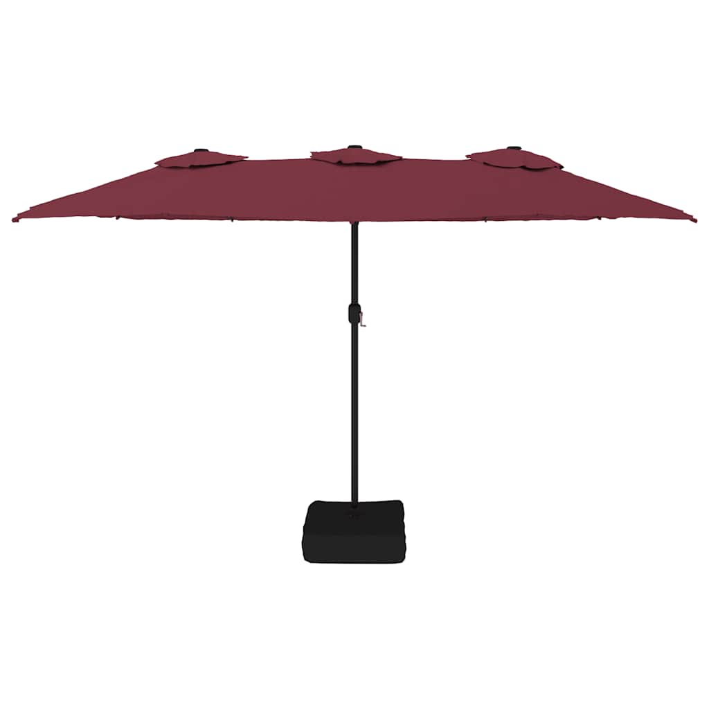 vidaXL Double-Head Garden Parasol Bordeaux Red 449x265 cm 3