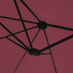 vidaXL Double-Head Garden Parasol Bordeaux Red 449x265 cm 6