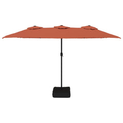 vidaXL Double-Head Garden Parasol Terracotta 449x265 cm 3
