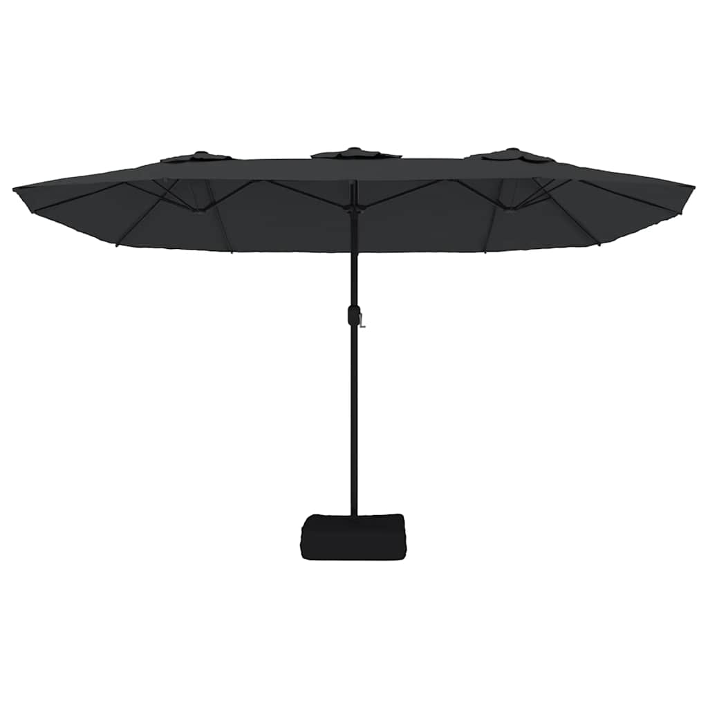 vidaXL Double-Head Garden Parasol Black 449x265 cm 4