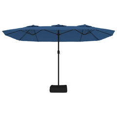 vidaXL Double-Head Garden Parasol Azure Blue 449x265 cm 4
