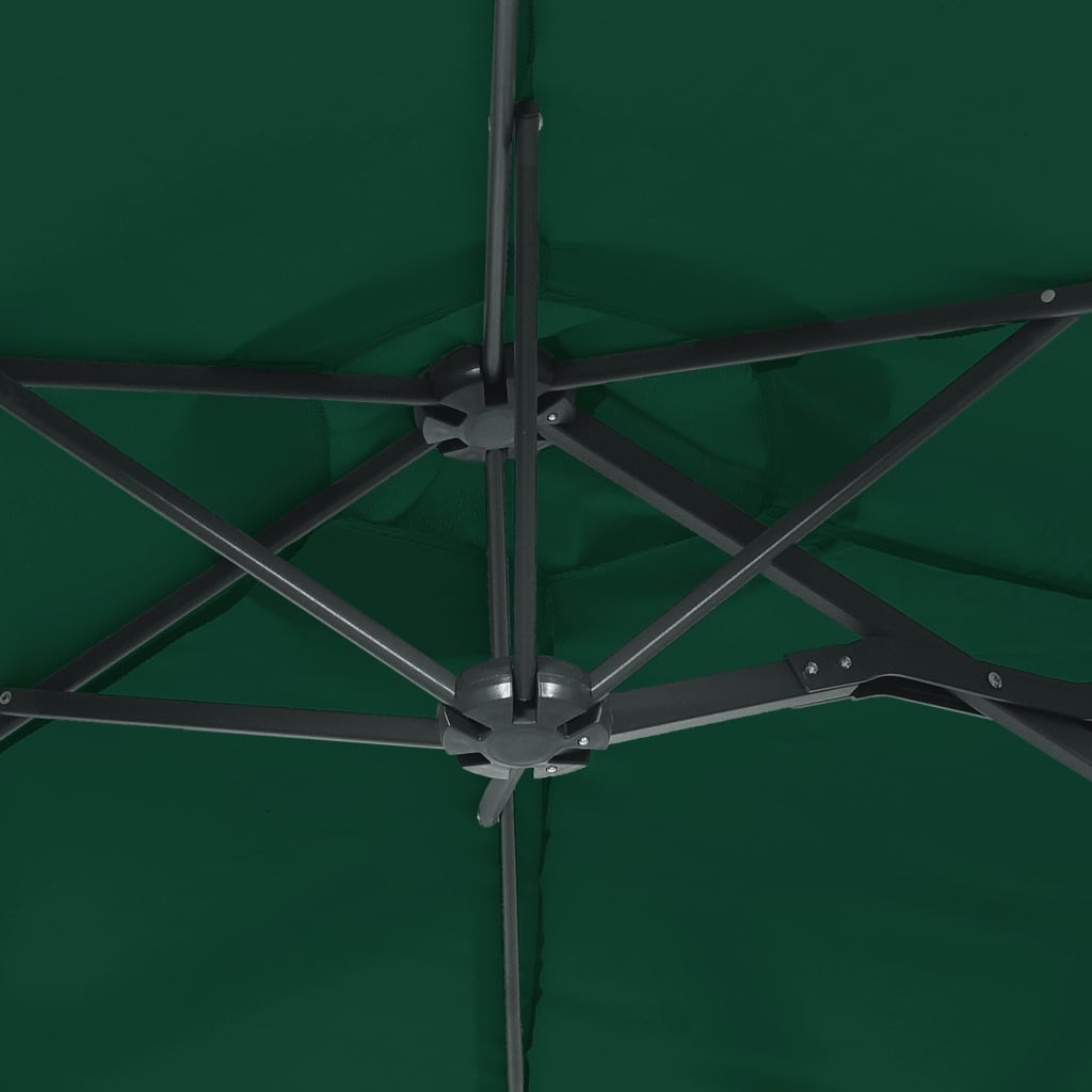 vidaXL Double-Head Garden Parasol Green 316x145 cm 6