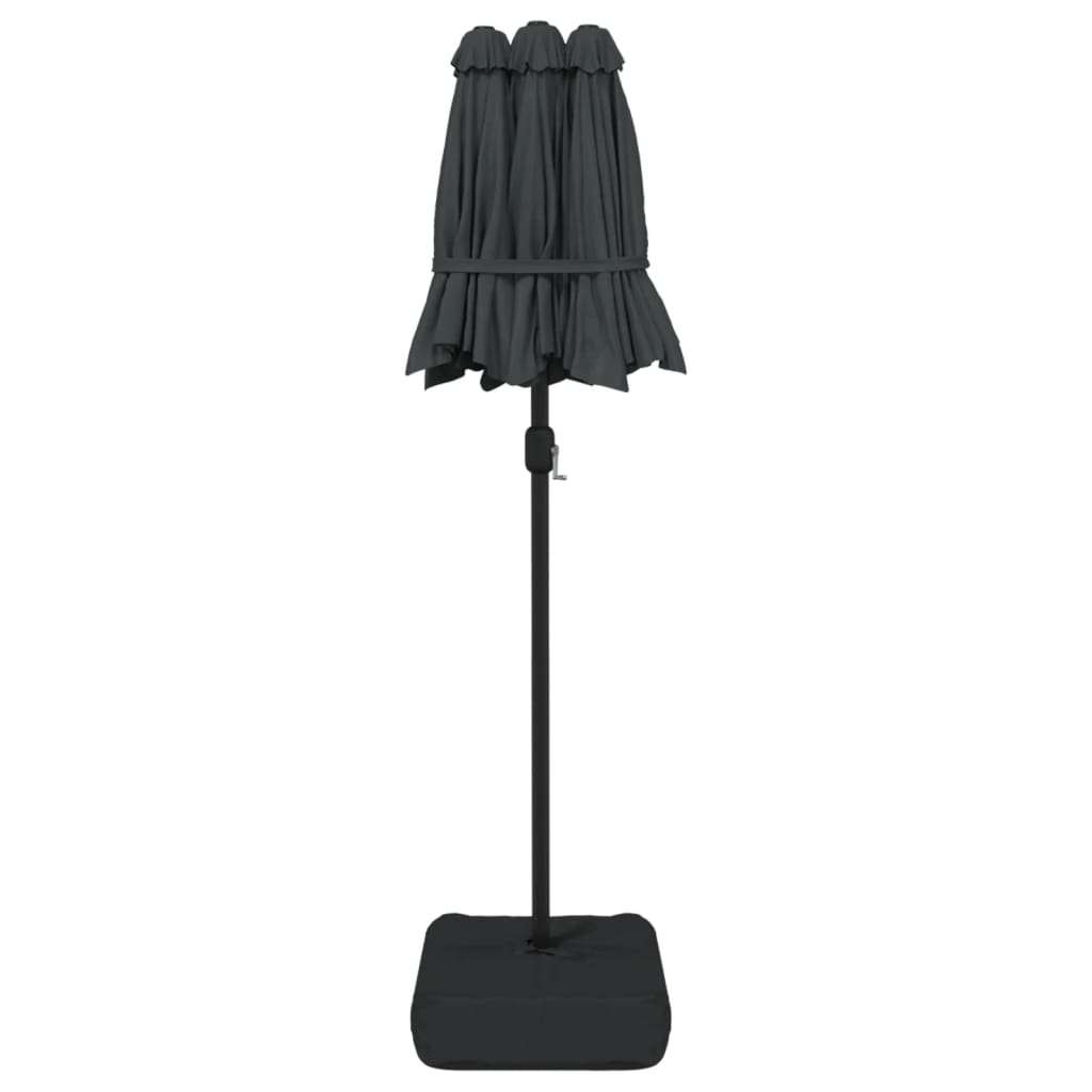 vidaXL Double-Head Garden Parasol Anthracite 316x145 cm 5