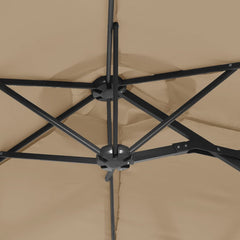 vidaXL Double-Head Garden Parasol Taupe 316x145 cm 6