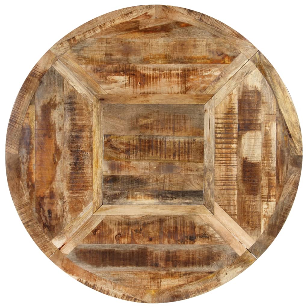 vidaXL Dining Table Ø150x76 cm Solid Rough Wood Mango 4