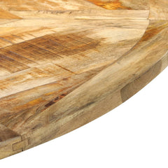 vidaXL Dining Table Ø150x76 cm Solid Rough Wood Mango 6