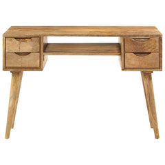 vidaXL Desk with Drawers 110x47x76 cm Solid Wood Mango 2