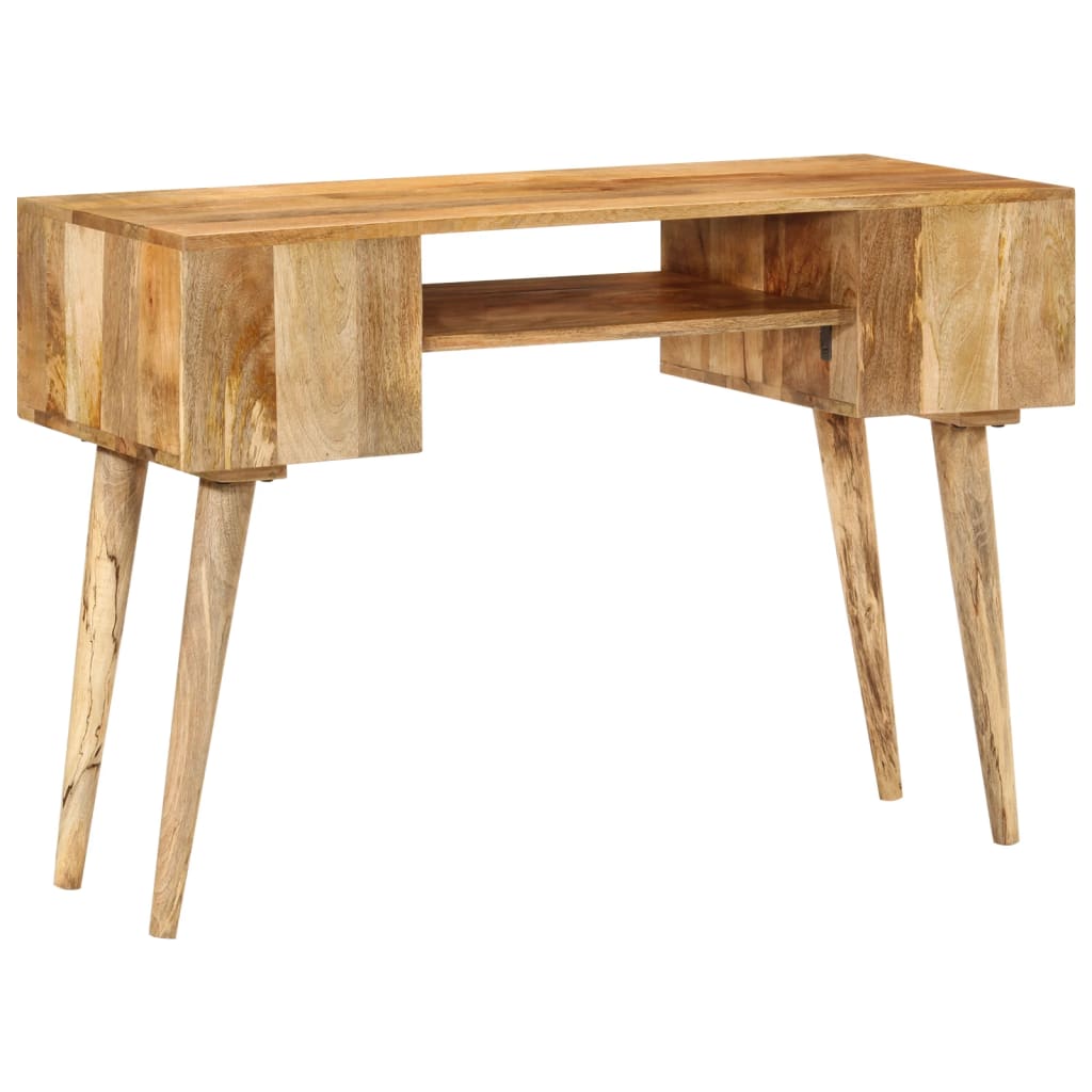 vidaXL Desk with Drawers 110x47x76 cm Solid Wood Mango 4