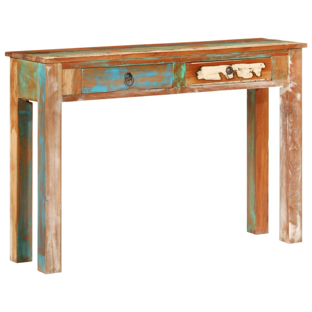 vidaXL Console Table 110x30x75 cm Solid Wood Reclaimed 1