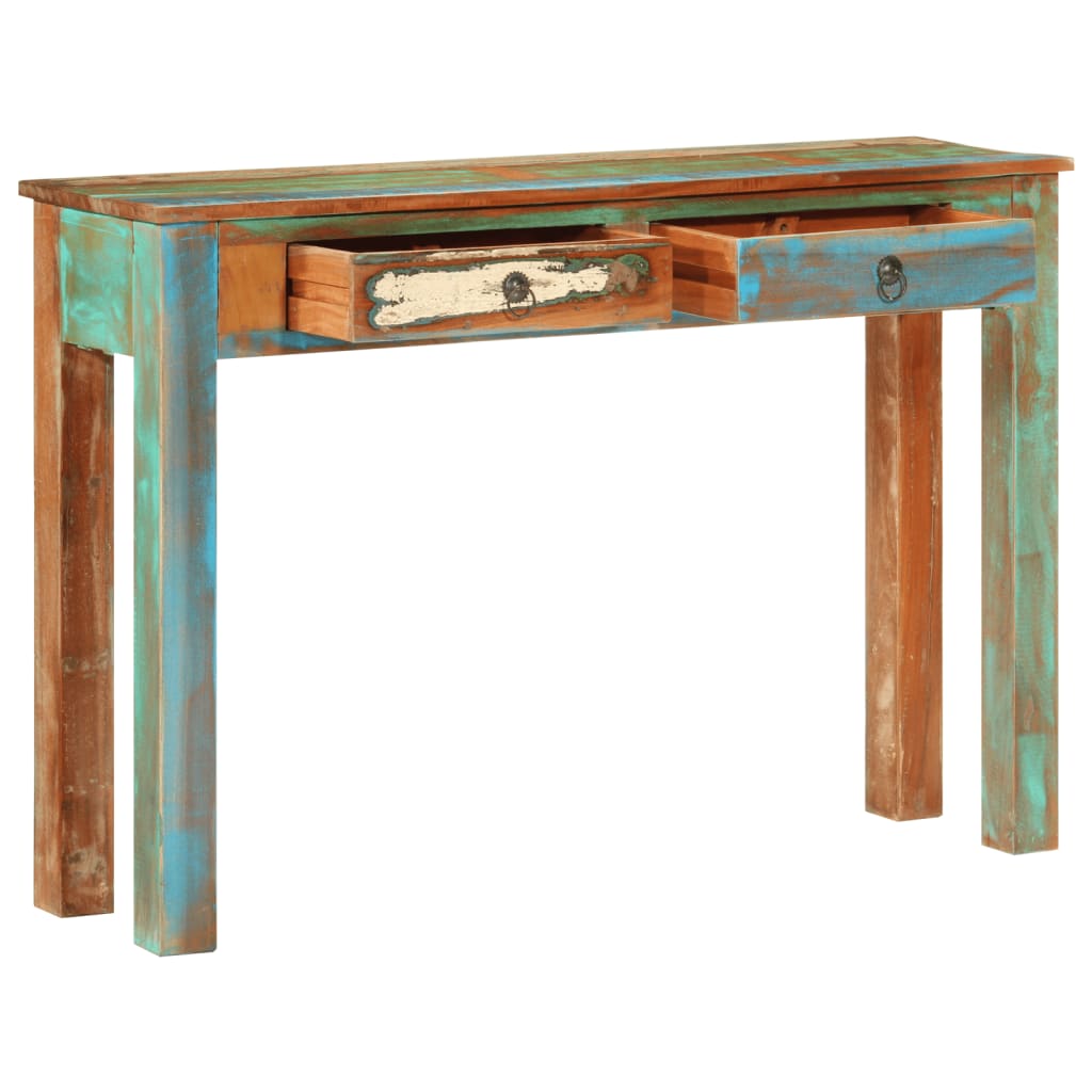 vidaXL Console Table 110x30x75 cm Solid Wood Reclaimed 2