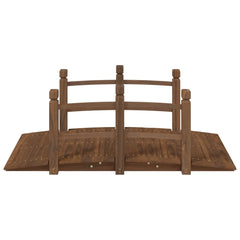 Garden Bridge 150x67x56cm Solid Wood Spruce Dark brown With railings