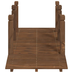 Garden Bridge 150x67x56cm Solid Wood Spruce Dark brown With railings