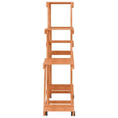 vidaXL Flower Stand with Wheels 110x25x101 cm Solid Wood Fir 6