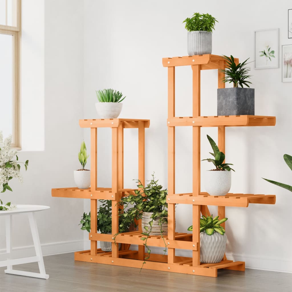 vidaXL Flower Stand 95x25x96 cm Solid Wood Fir 3