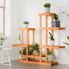 vidaXL Flower Stand 95x25x96 cm Solid Wood Fir 3