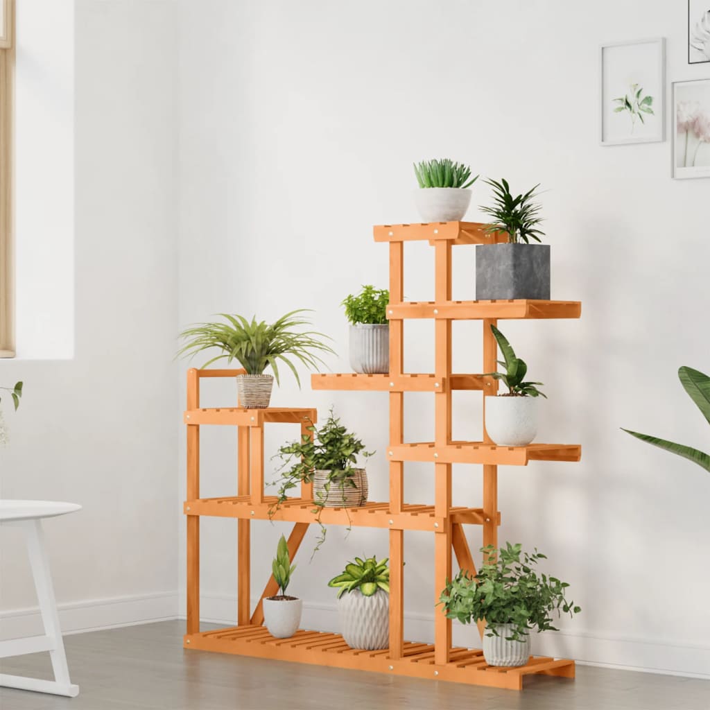 vidaXL Flower Stand 110x25x111 cm Solid Wood Fir 3
