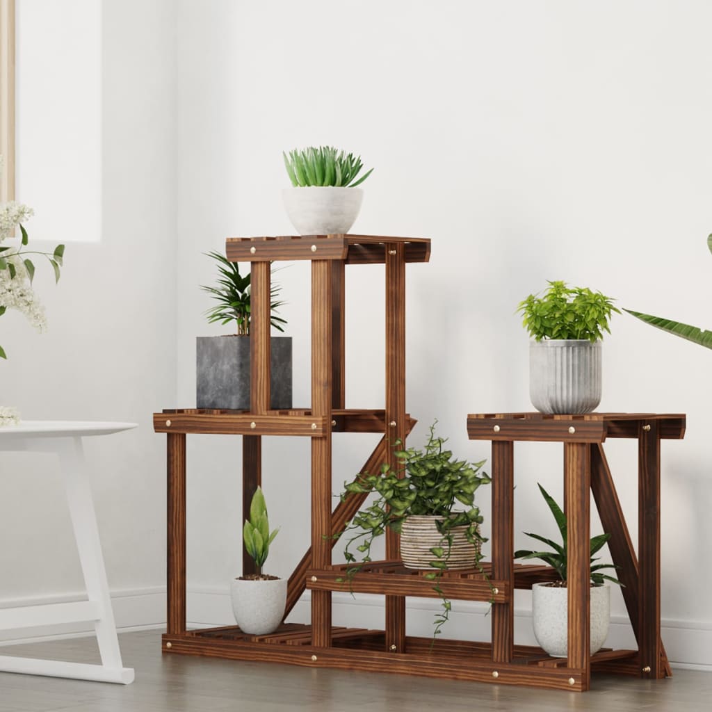 vidaXL Flower Stand 90x25x73.5 cm Solid Wood Fir 3