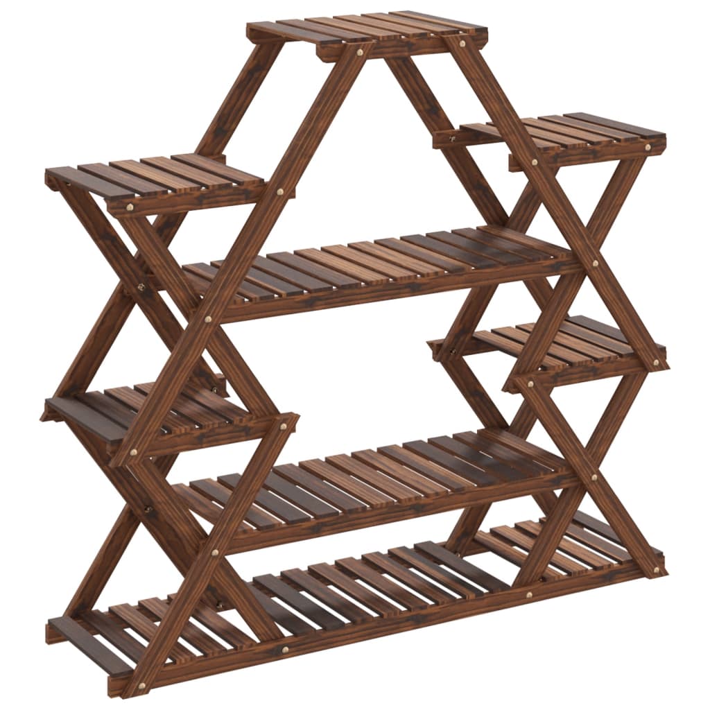 vidaXL Flower Stand 110x25x105 cm Solid Wood Fir 2