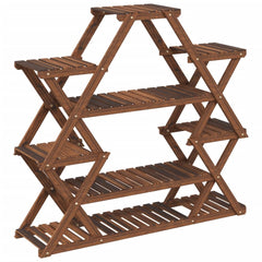 vidaXL Flower Stand 110x25x105 cm Solid Wood Fir 6