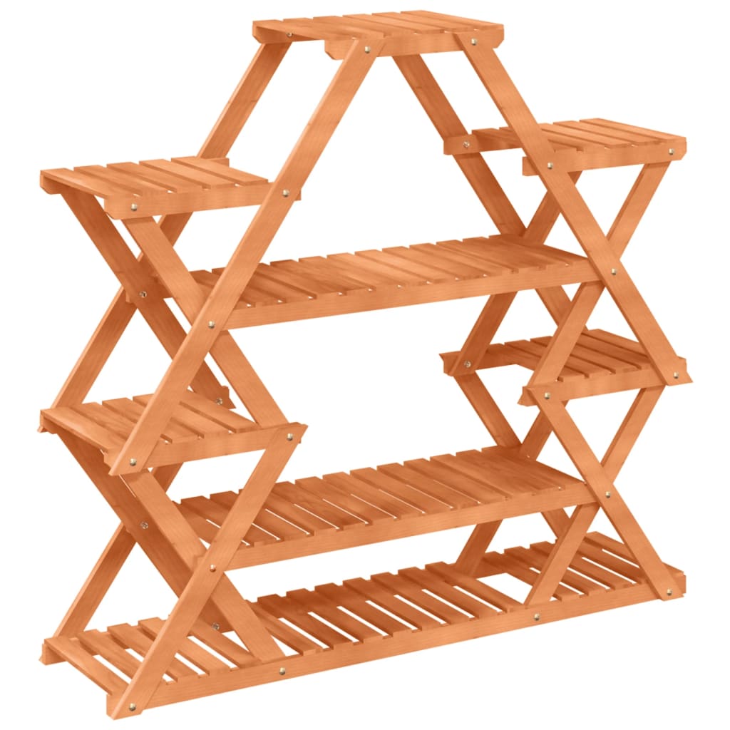 vidaXL Flower Stand 110x25x105 cm Solid Wood Fir 6