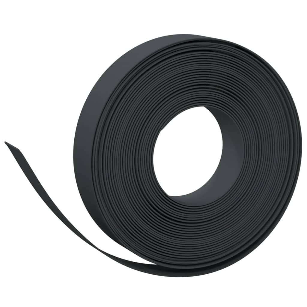 vidaXL Garden Edgings 2 pcs Black 10 m 10 cm Polyethylene 3