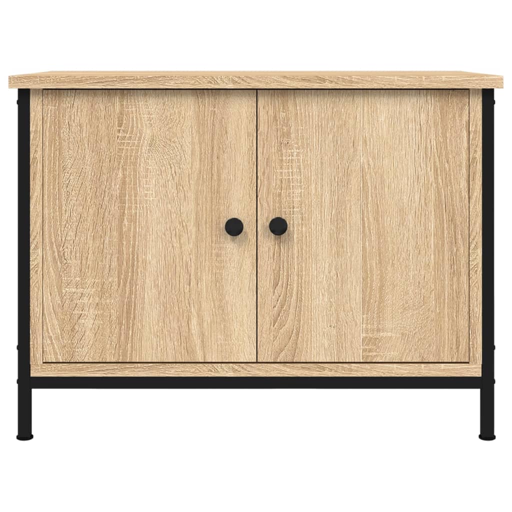 vidaXL TV Cabinet with Doors Sonoma Oak 60x35x45 cm Engineered Wood 5
