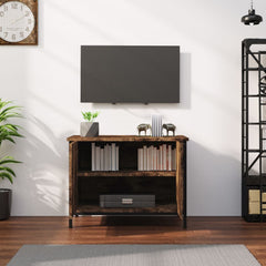 vidaXL TV Cabinet with Doors Smoked Oak 60x35x45 cm Engineered Wood 3