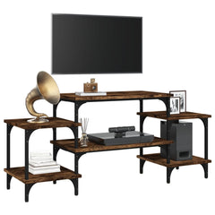vidaXL TV Cabinet Smoked Oak 117x35x52 cm Engineered Wood 4