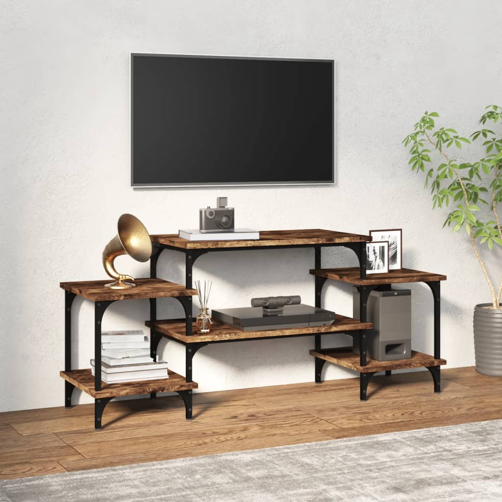 vidaXL TV Cabinet Smoked Oak 117x35x52 cm Engineered Wood 1