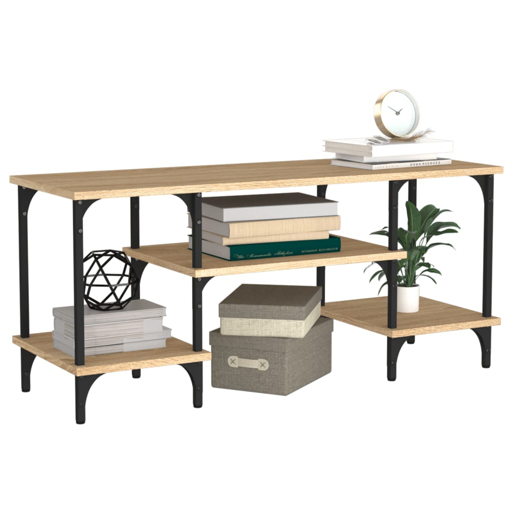 vidaXL TV Cabinet Sonoma Oak 102x35x45.5 cm Engineered Wood 4