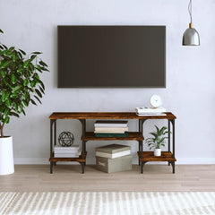 vidaXL TV Cabinet Smoked Oak 102x35x45.5 cm Engineered Wood 3
