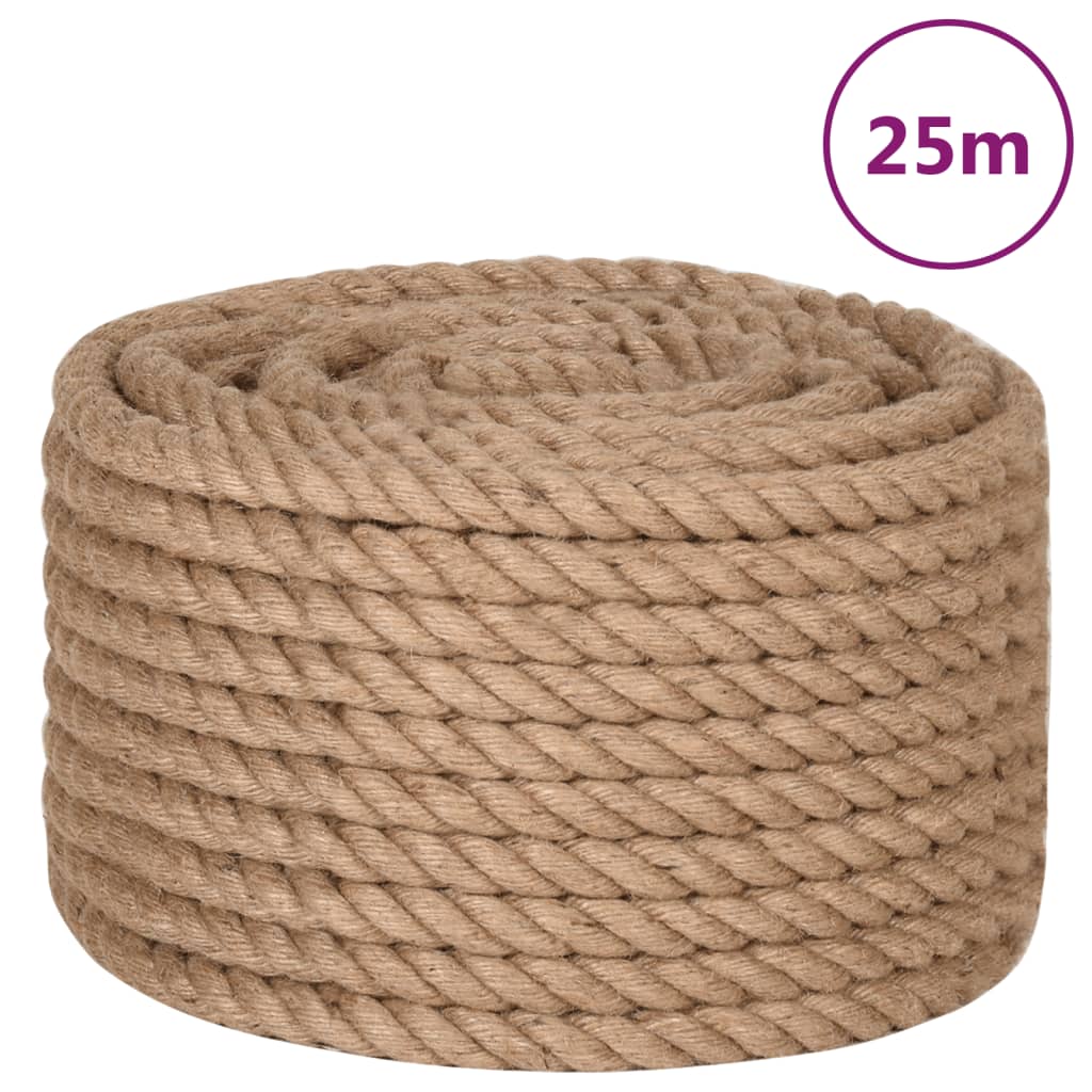 vidaXL Jute Rope 25 m Long 20 mm Thick 2