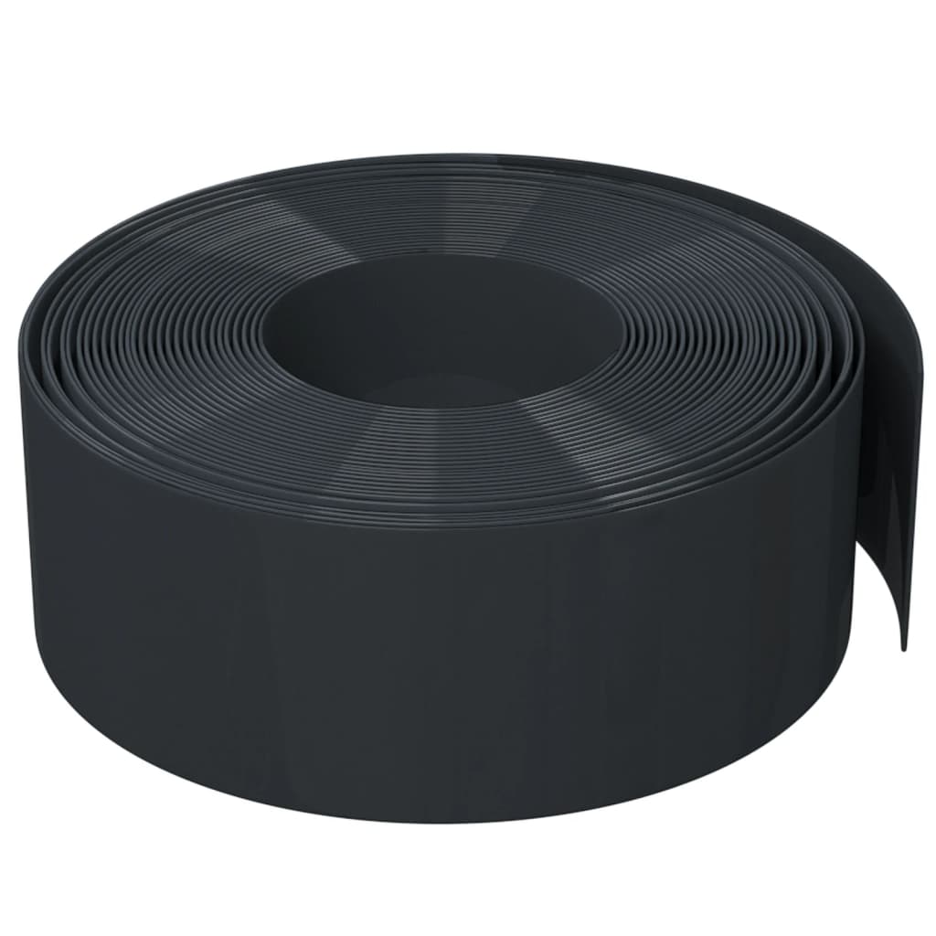 vidaXL Garden Edging Black 10 m 20 cm Polyethylene 3