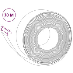 vidaXL Garden Edging Black 10 m 20 cm Polyethylene 6